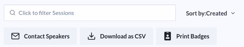 A screenshot of the button to print badges